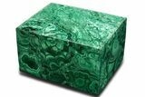 Wide Malachite Jewelry Box - DR Congo #335680-1
